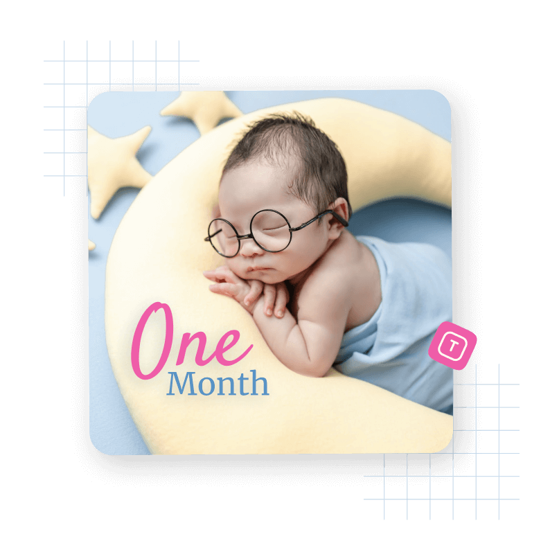 Baby Milestones Templates Monthly, Yearly, and Occasionally LightX